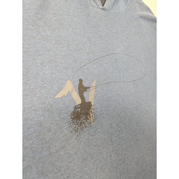 Voormi Hoodie Mens XXL Blue Long Sleeve Hooded Shirt Pullover Lightweight - Picture 12 of 14